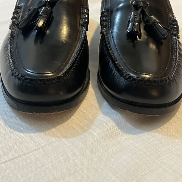 Leather Classics Men\'s Leather Tassel Loafers 10.5 Black Made In Mexico main image 5